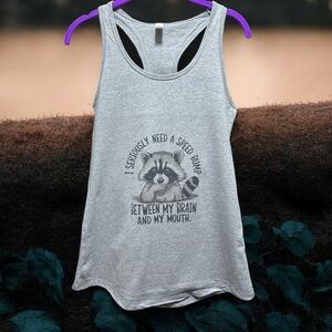 New Custom Raccoon Racerback Tank Top